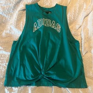 NWOT Adidas green muscle tee